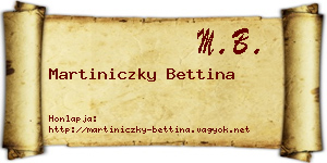 Martiniczky Bettina névjegykártya